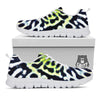 Butterfly Wing Skin Black White And Green Print White Sneaker-grizzshop