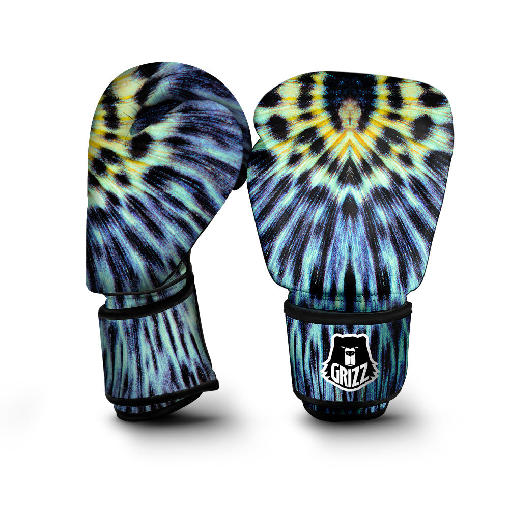 Butterfly Wing Skin Blue Print Boxing Gloves-grizzshop