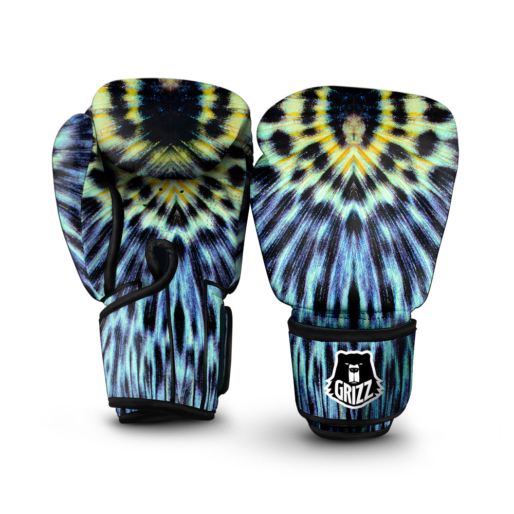 Butterfly Wing Skin Blue Print Boxing Gloves-grizzshop