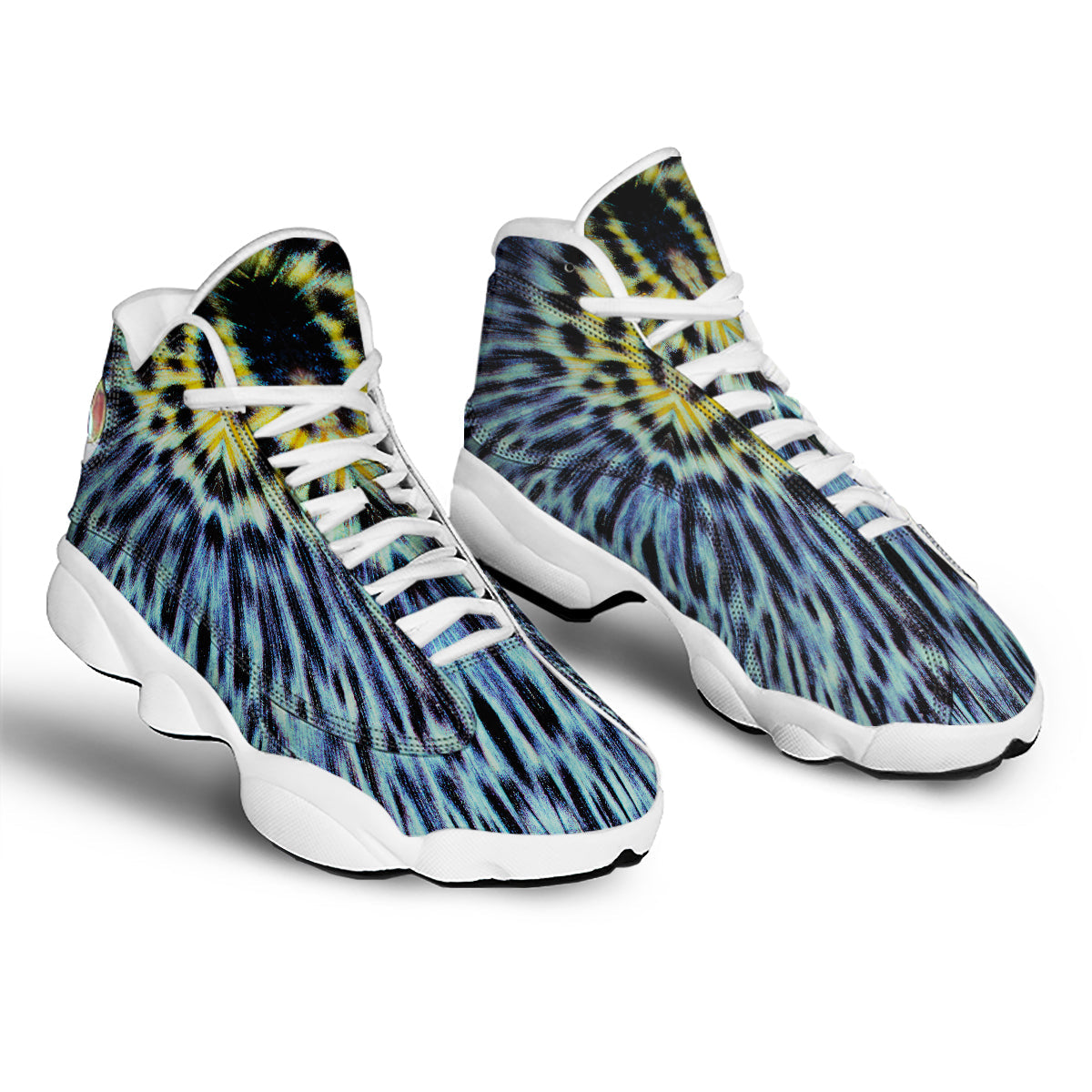Butterfly Wing Skin Blue Print White Basketball Shoes-grizzshop