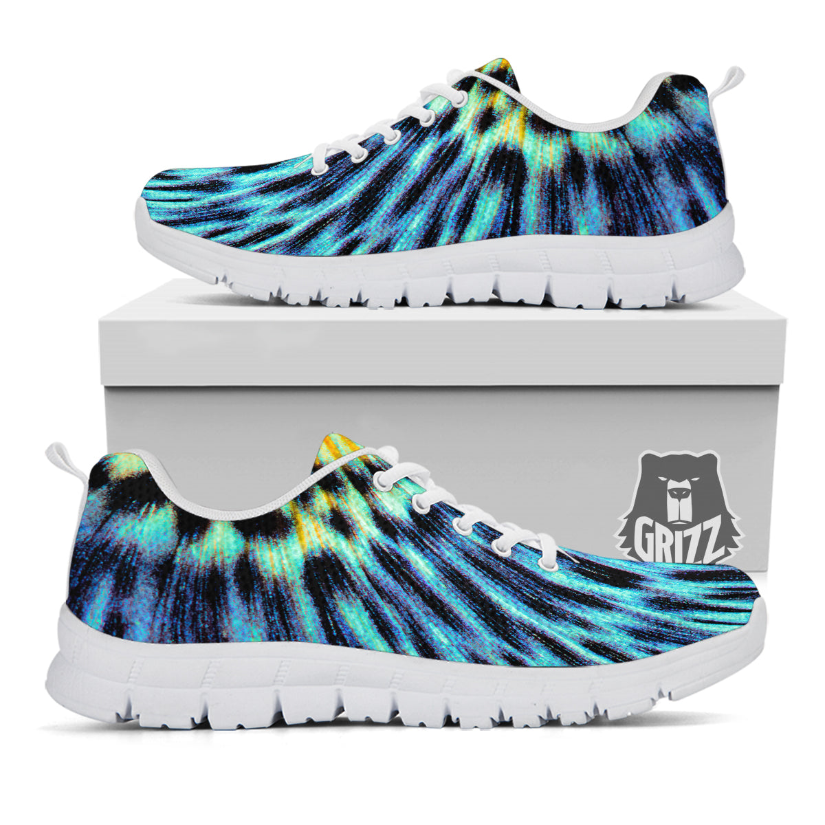 Butterfly Wing Skin Blue Print White Sneaker-grizzshop