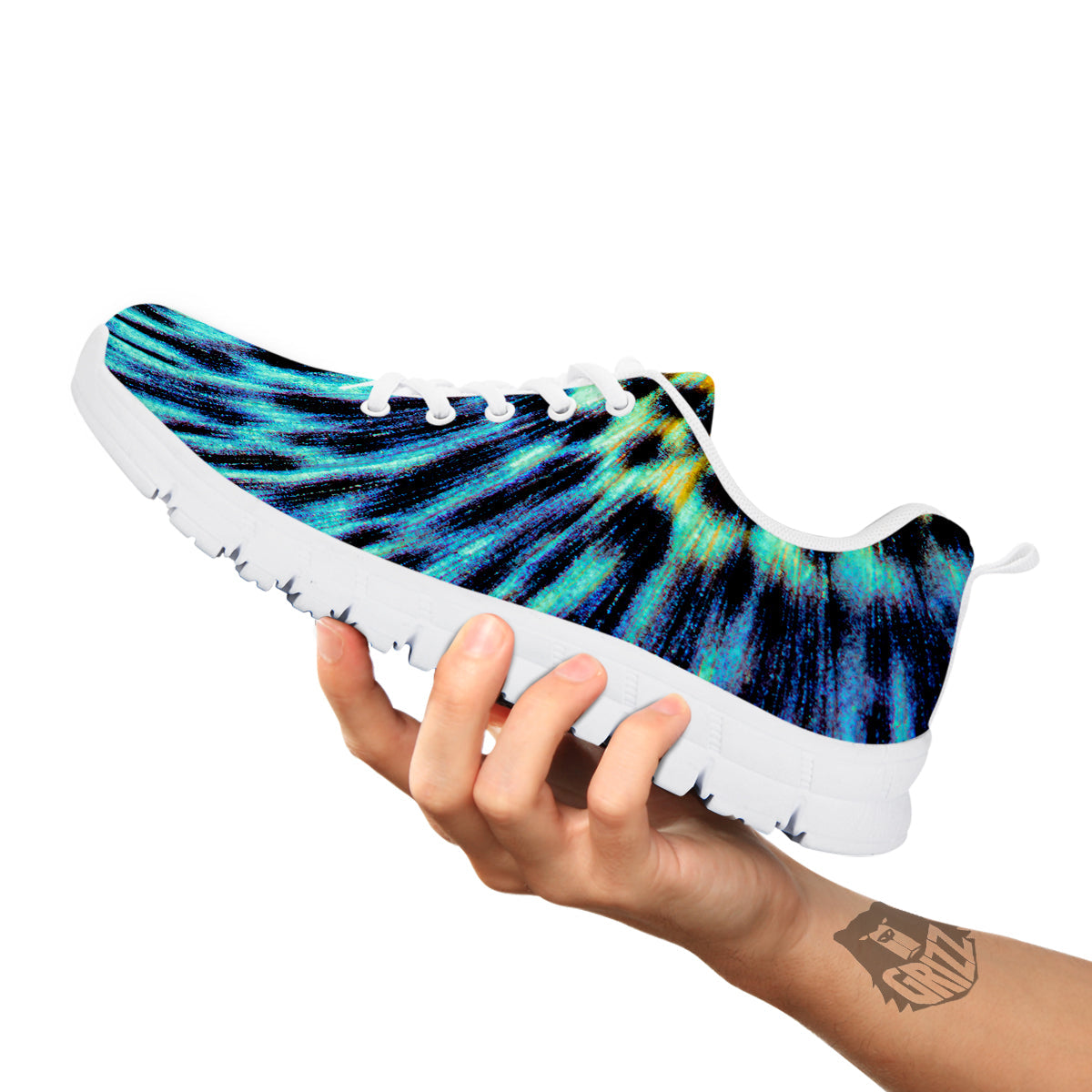 Butterfly Wing Skin Blue Print White Sneaker-grizzshop