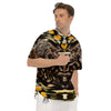 Butterfly Wing Skin Dark And Orange Print Men's Short Sleeve Shirts-grizzshop