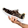 Butterfly Wing Skin Dark And Orange Print White Sneaker-grizzshop