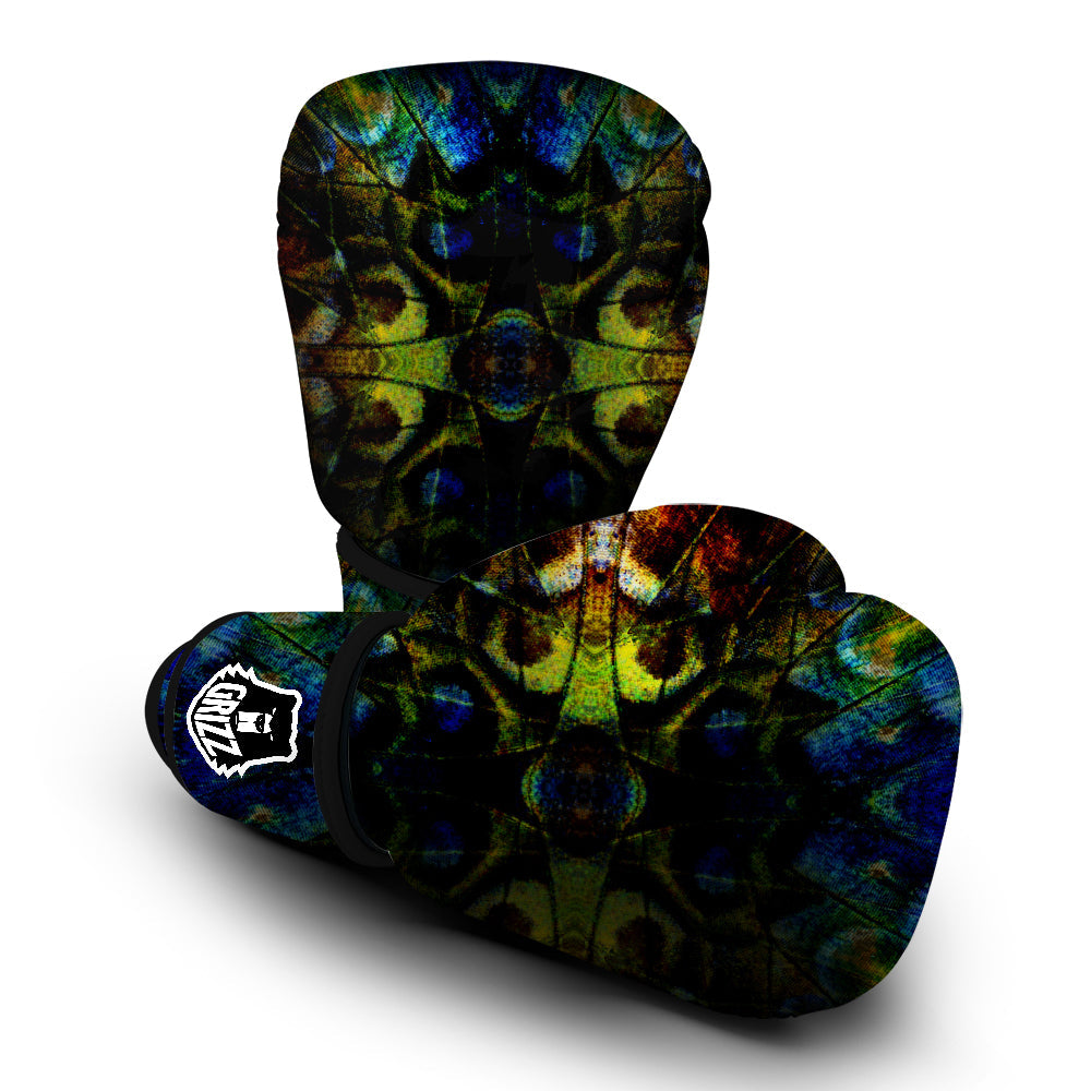 Butterfly Wing Skin Dark Print Boxing Gloves-grizzshop