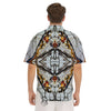 Butterfly Wing Skin Grey Print Men's Short Sleeve Shirts-grizzshop