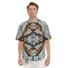 Butterfly Wing Skin Grey Print Men's Short Sleeve Shirts-grizzshop