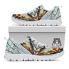 Butterfly Wing Skin Grey Print White Sneaker-grizzshop