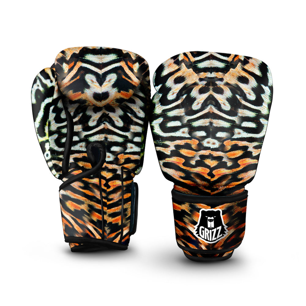 Butterfly Wing Skin Orage Print Boxing Gloves-grizzshop