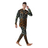 Butterfly Wing Skin Orage Print Men's Pajamas-grizzshop