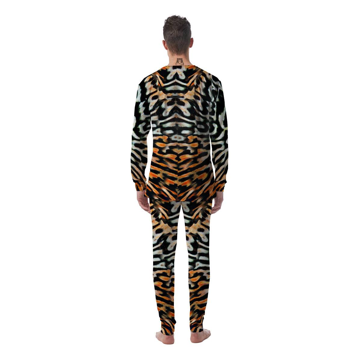 Butterfly Wing Skin Orage Print Men's Pajamas-grizzshop