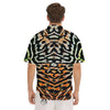 Butterfly Wing Skin Orage Print Men's Short Sleeve Shirts-grizzshop