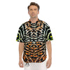 Butterfly Wing Skin Orage Print Men's Short Sleeve Shirts-grizzshop