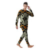 Butterfly Wing Skin White Orange Print Men's Pajamas-grizzshop