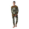 Butterfly Wing Skin White Orange Print Men's Pajamas-grizzshop