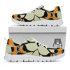 Butterfly Wing Skin White Orange Print White Sneaker-grizzshop