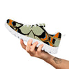 Butterfly Wing Skin White Orange Print White Sneaker-grizzshop