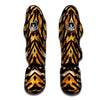 Butterfly Wing Skin White Orange Tiger Print Muay Thai Shin Guards-grizzshop