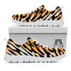 Butterfly Wing Skin White Orange Tiger Print White Sneaker-grizzshop