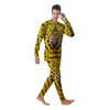 Butterfly Wing Skin Yellow Print Men's Pajamas-grizzshop