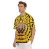 Butterfly Wing Skin Yellow Print Men's Short Sleeve Shirts-grizzshop