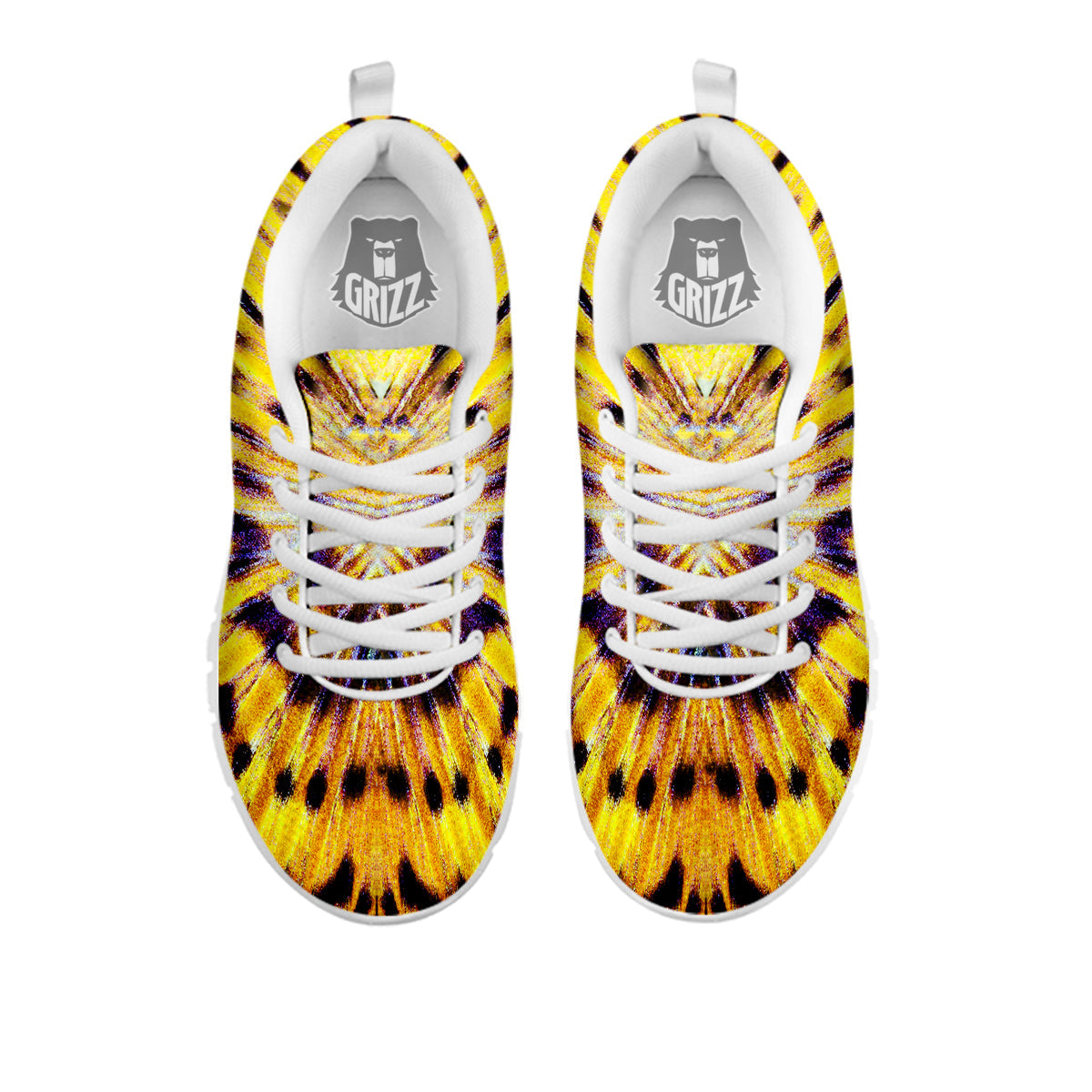 Butterfly Wing Skin Yellow Print White Sneaker-grizzshop