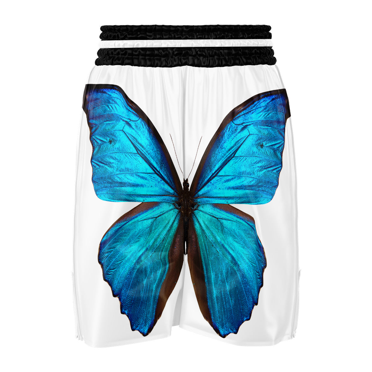 Butterfly Wings Blue Monarch Print Boxing Shorts-grizzshop