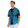 Butterfly Wings Blue Print Men's Short Sleeve Shirts-grizzshop