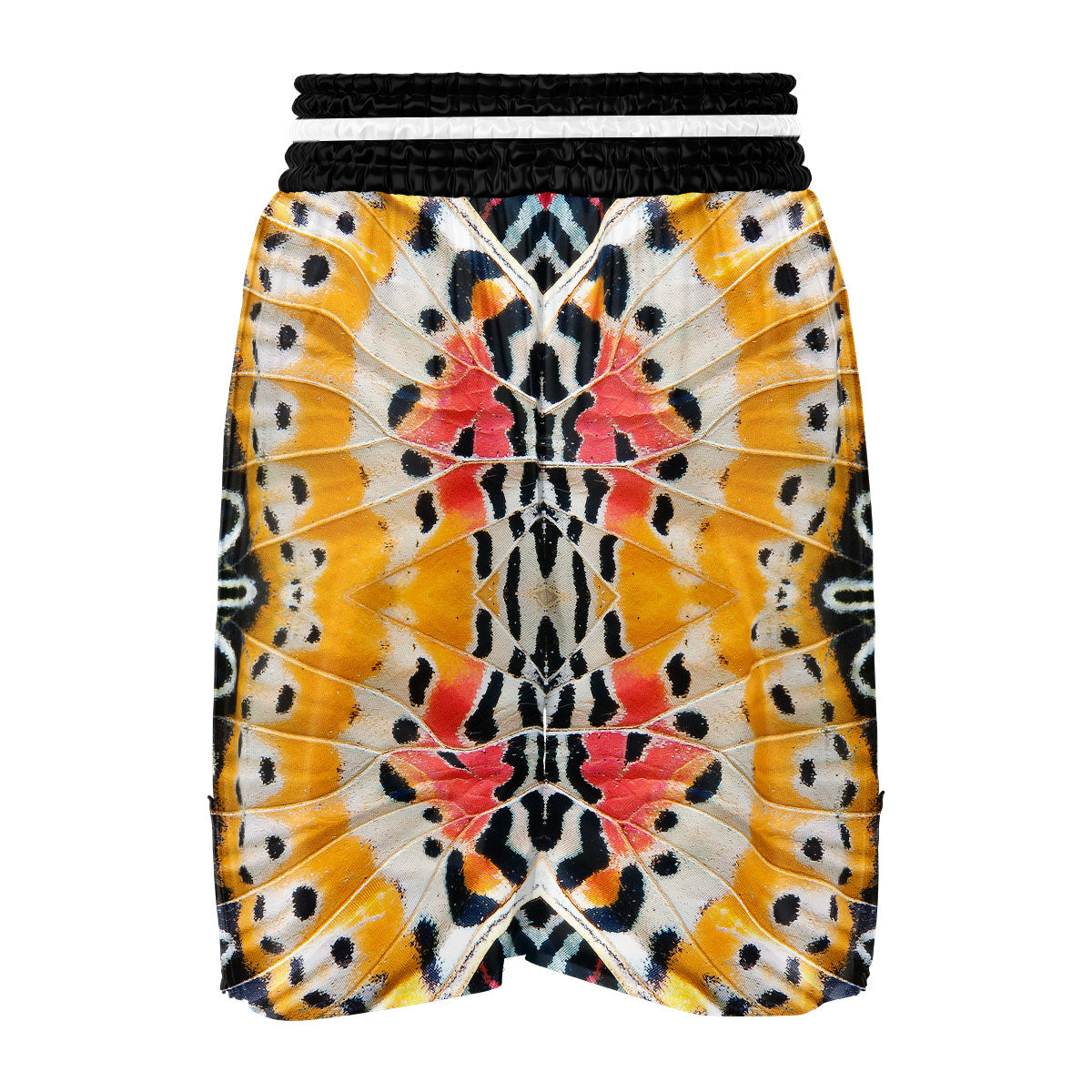 Butterfly Wings Orange Monarch Print Boxing Shorts-grizzshop