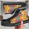 Butterfly Wings Orange Monarch Print High Top Shoes-grizzshop