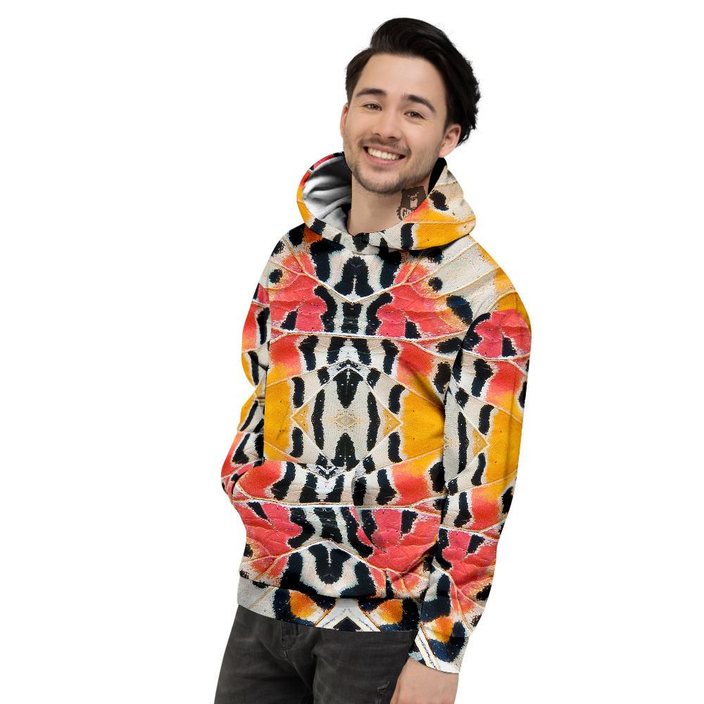 Butterfly Wings Orange Monarch Print Men's Hoodie-grizzshop