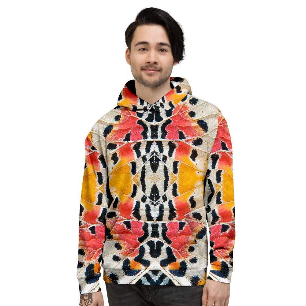Butterfly Wings Orange Monarch Print Men's Hoodie-grizzshop