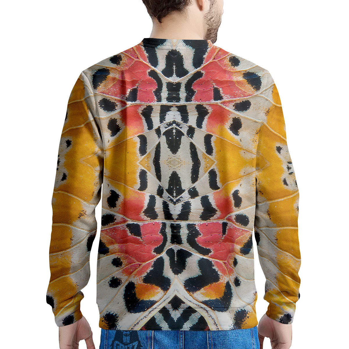 Butterfly Wings Orange Monarch Print Men's Sweatshirt-grizzshop
