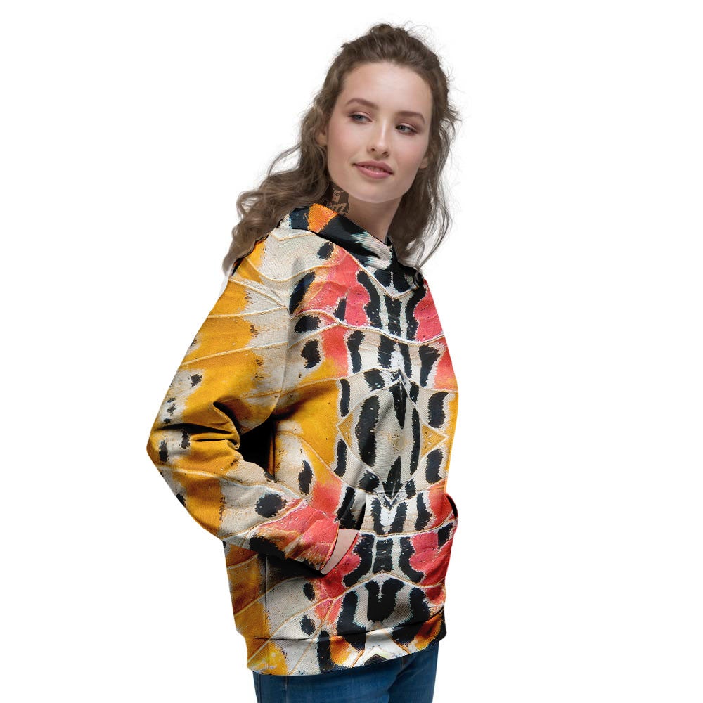 Butterfly Wings Orange Monarch Print Women's Hoodie-grizzshop