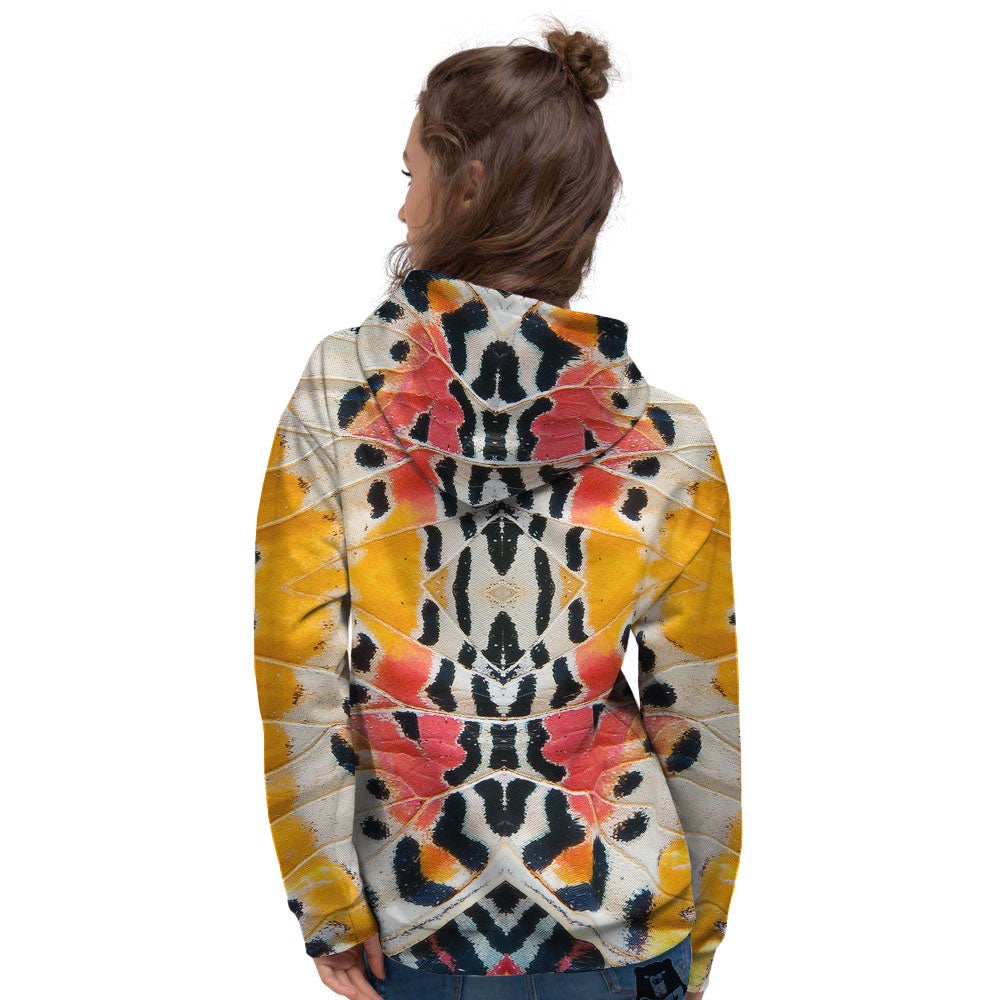 Butterfly Wings Orange Monarch Print Women's Hoodie-grizzshop