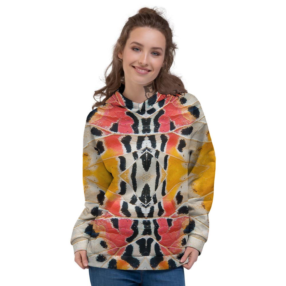 Butterfly Wings Orange Monarch Print Women's Hoodie-grizzshop