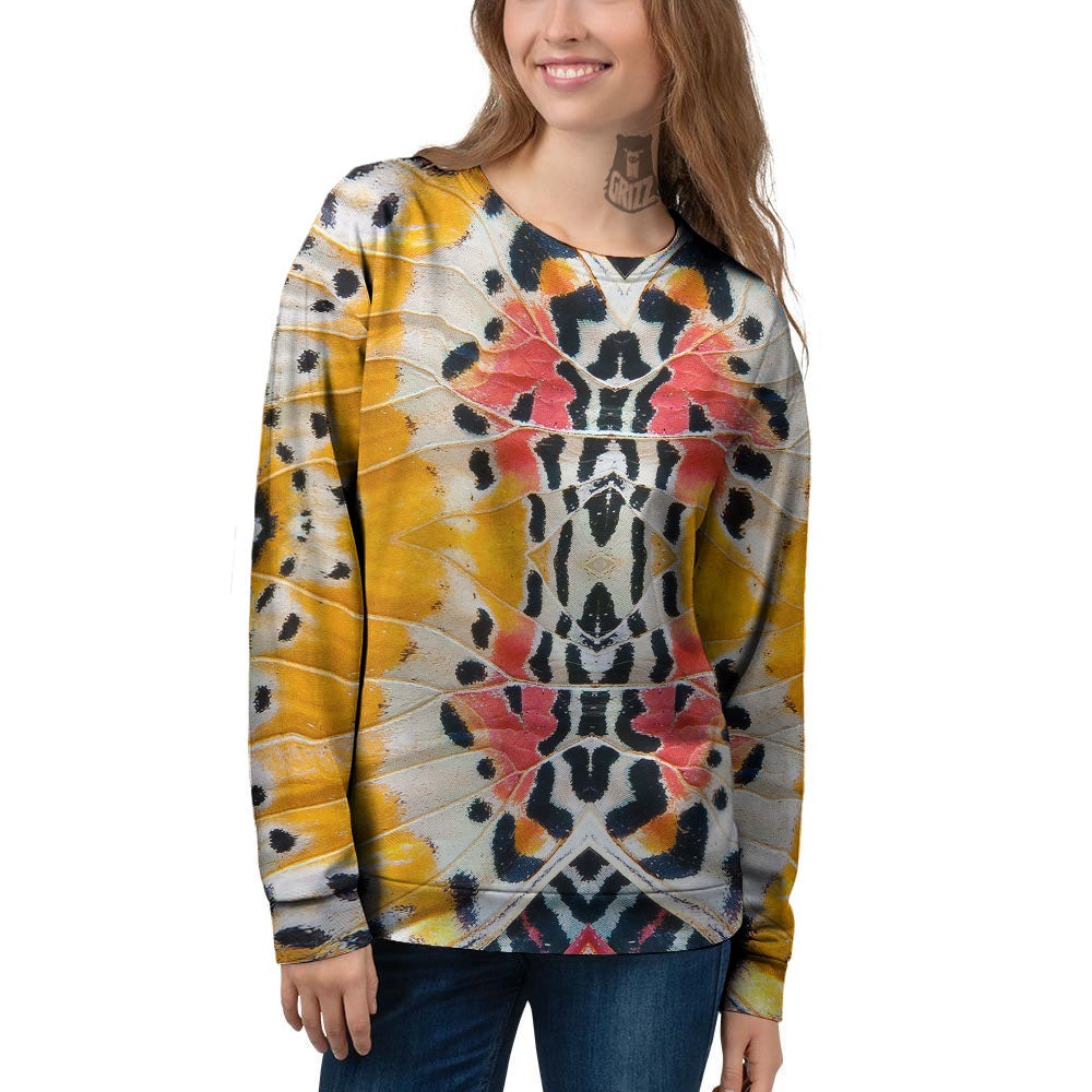 Butterfly Wings Orange Monarch Print Women's Sweatshirt-grizzshop