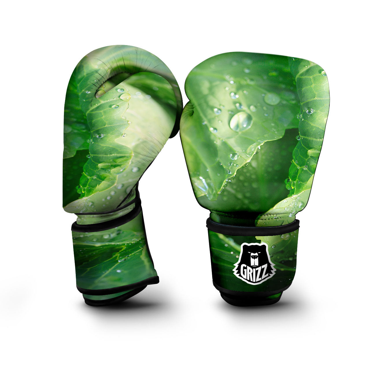Cabbage Fresh Leaf Print Boxing Gloves-grizzshop