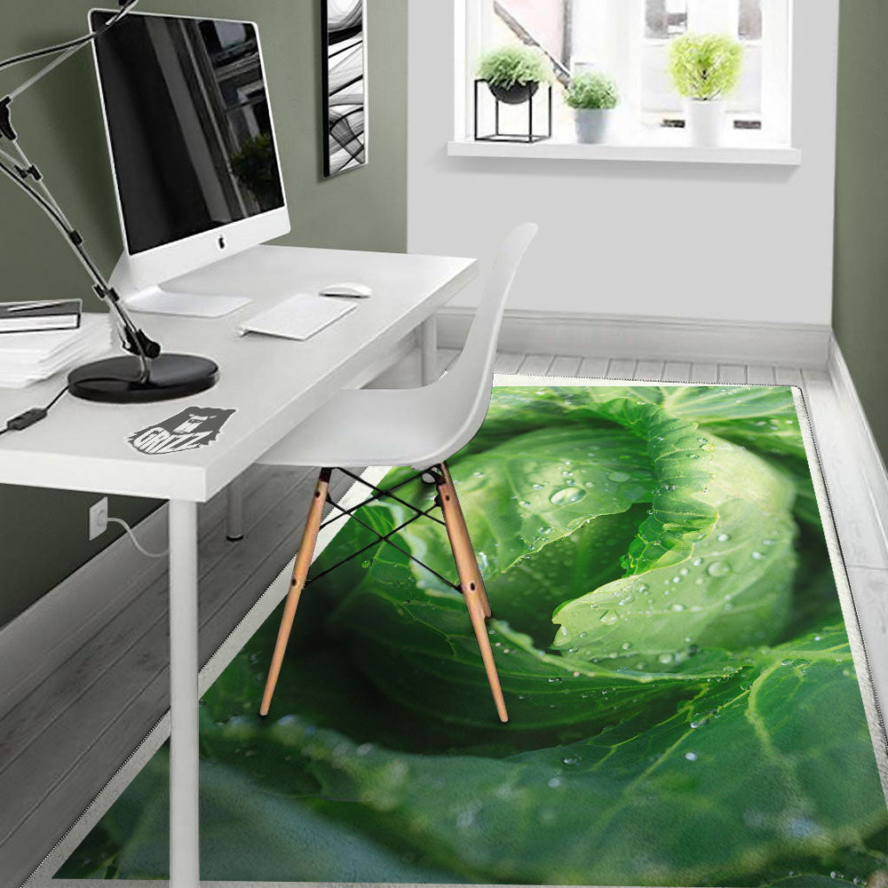Cabbage Fresh Leaf Print Floor Mat-grizzshop