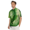 Cabbage Fresh Leaf Print Men's Short Sleeve Shirts-grizzshop