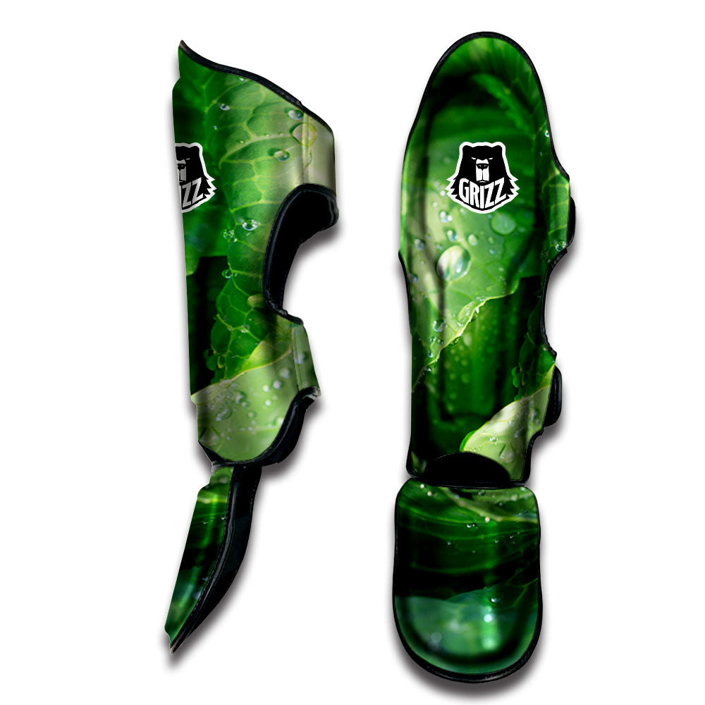 Cabbage Fresh Leaf Print Muay Thai Shin Guards-grizzshop