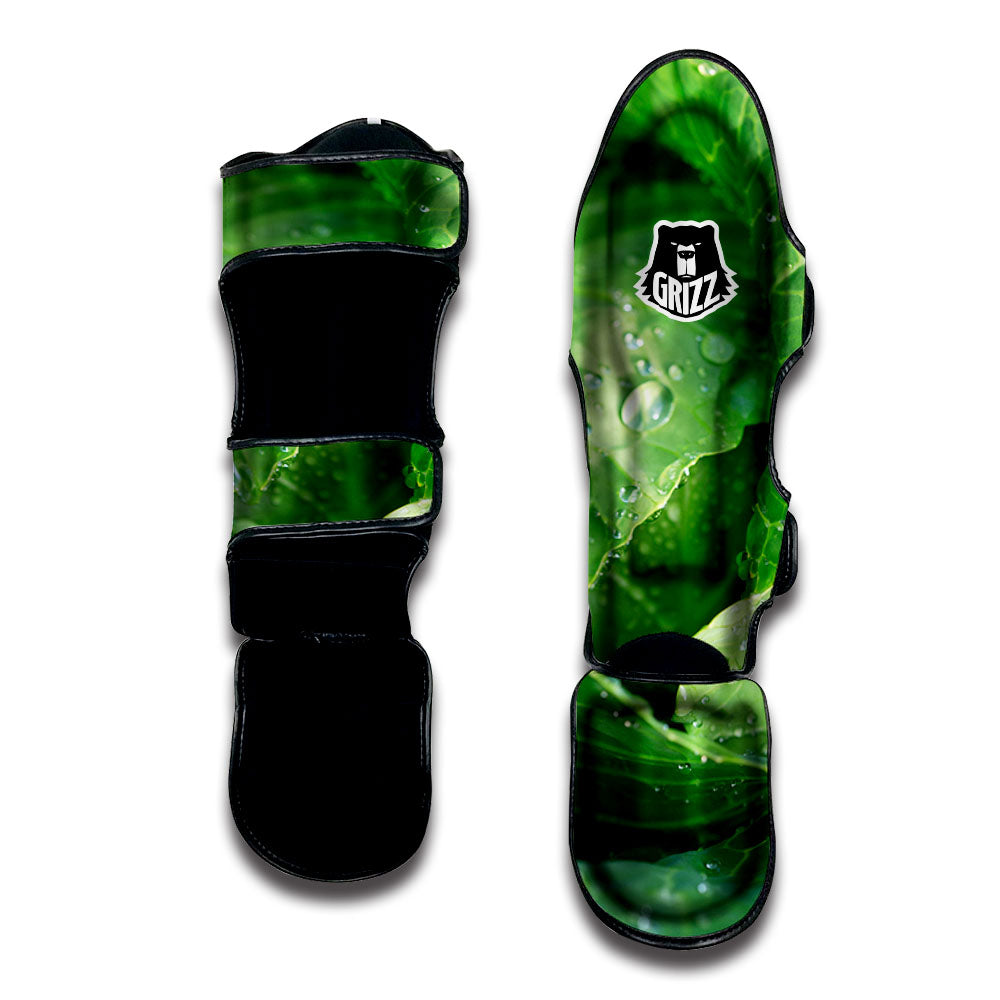 Cabbage Fresh Leaf Print Muay Thai Shin Guards-grizzshop