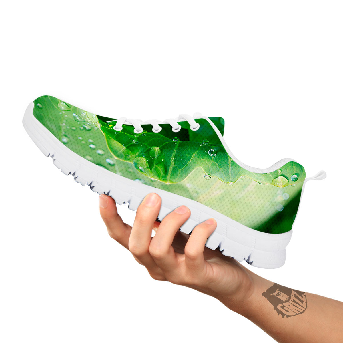 Cabbage Fresh Leaf Print White Sneaker-grizzshop
