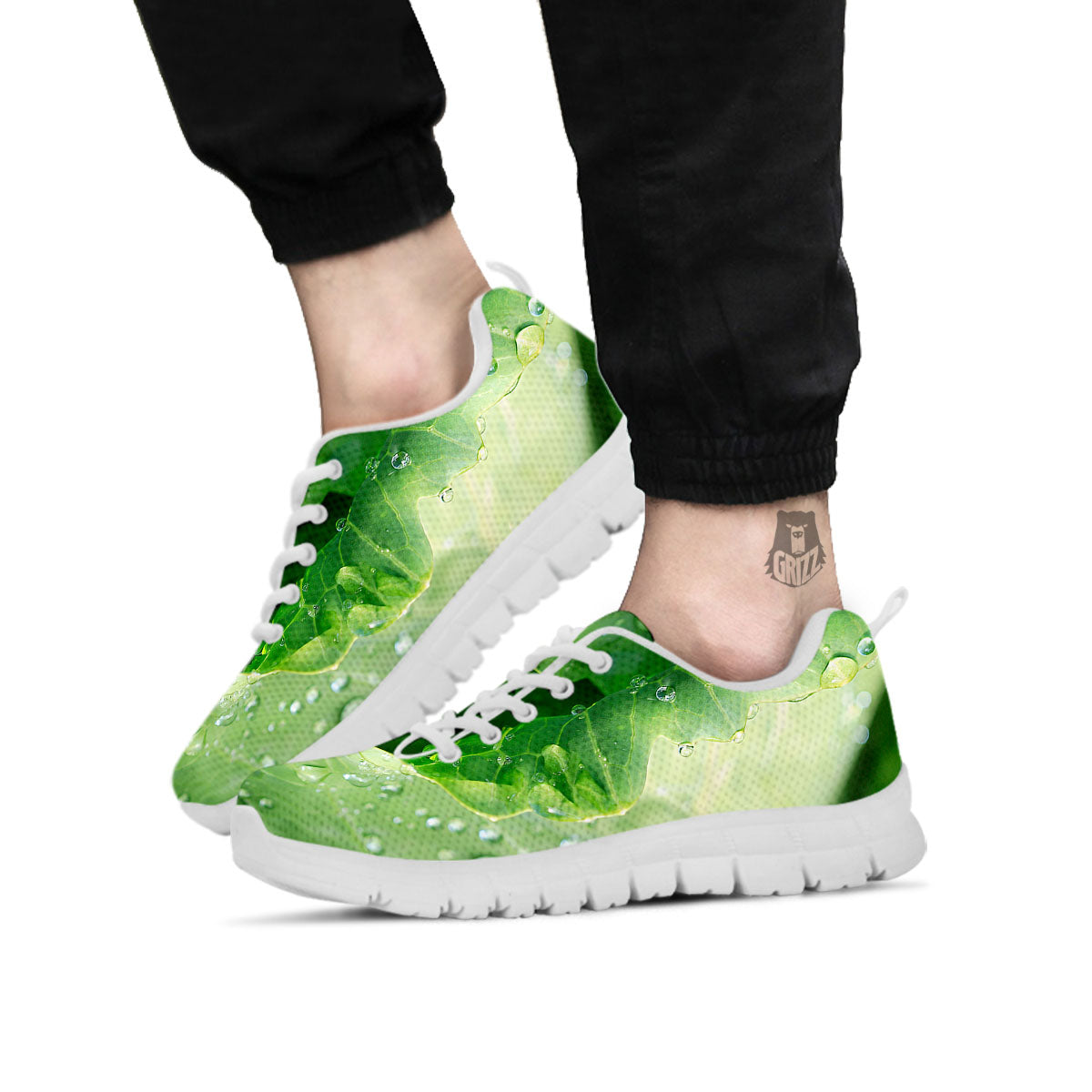 Cabbage Fresh Leaf Print White Sneaker-grizzshop