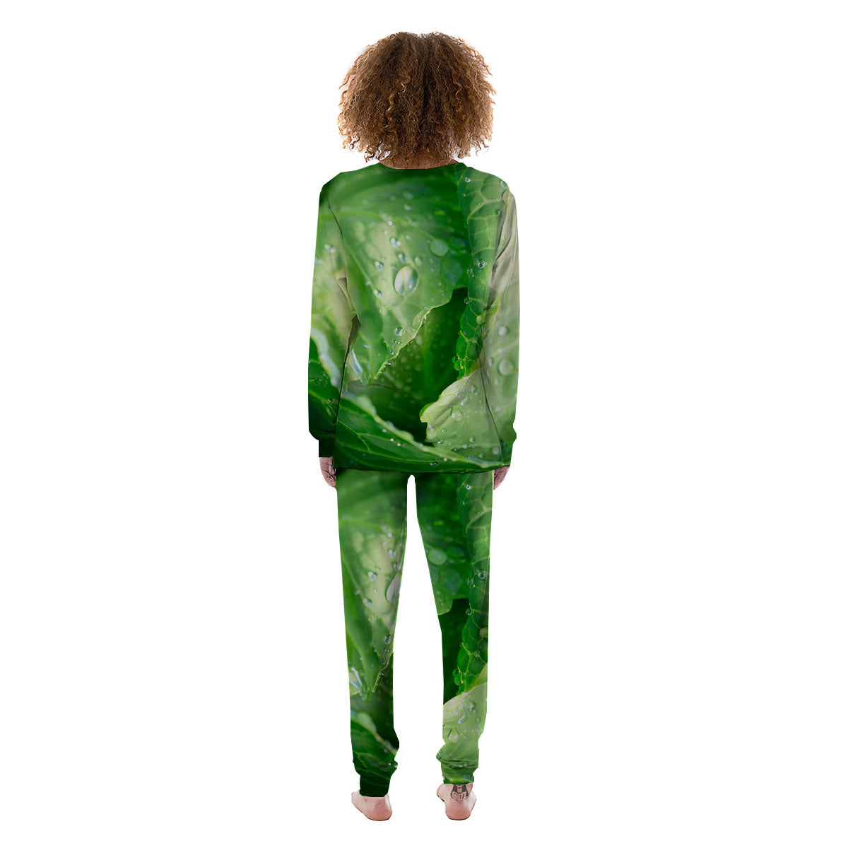 Cabbage Fresh Leaf Print Women's Pajamas-grizzshop