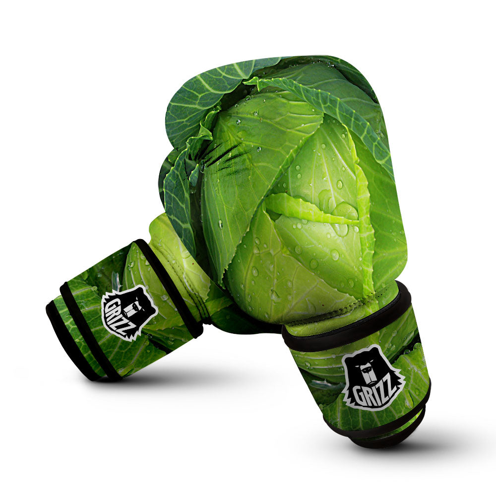 Cabbage Green Print Boxing Gloves-grizzshop