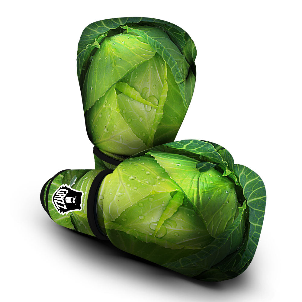 Cabbage Green Print Boxing Gloves-grizzshop