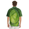 Cabbage Green Print Men's Short Sleeve Shirts-grizzshop