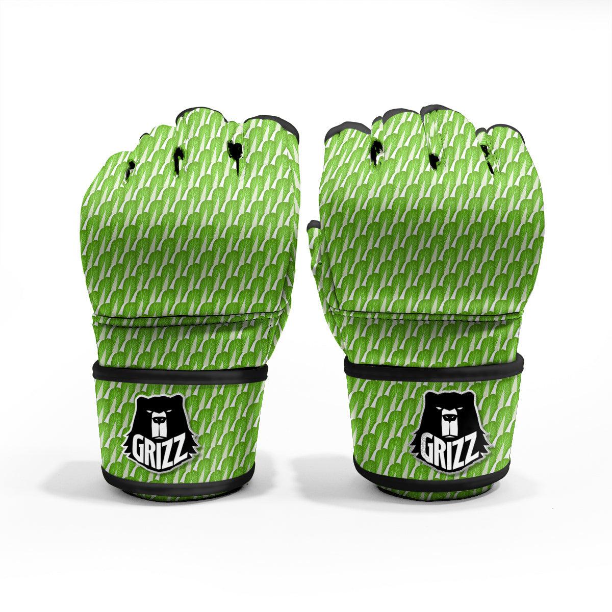 Cabbage Leaf Chinese Print MMA Gloves-grizzshop