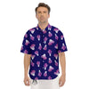 Cabbage Leaves Purple Print Pattern Men's Short Sleeve Shirts-grizzshop